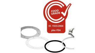 Die vulkanisierten Bördeldichtringe von jacob sind zusätzlich zur Lebensmittelkonformität nach EG 1935/2004 und FDA reißfester und temperaturbeständiger als herkömmliche verklebte Bördeldichtringe. (Bild: Jacob)