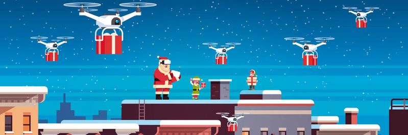 Auch der Weihnachtsmann kommt heute ohne Technik nicht mehr aus! 