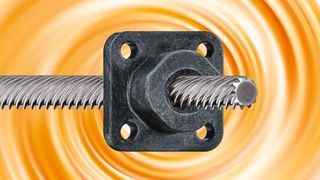 Die neuen schmierfreien Gewindemuttern aus Iglidur E7 ermöglichen ruhige, vibrationsarme Bewegungen bei geringen Lasten und hoher Drehzahl.   (Igus)
