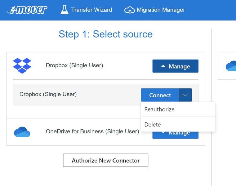 Konfigurieren und Authentifizieren der Quelle für die Migration. (Joos/Microsoft (Screenshot))