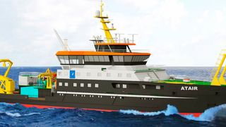 Die „ATAIR“, das erste Schiff in der BSH-Flotte mit LNG-Technologie  (Wärtisliä)