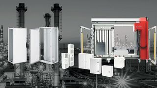 Gehäuse, Schränke und Automatisierungslösungen von N-Vent Hoffman auf der Hannover Messe. (Schroff)