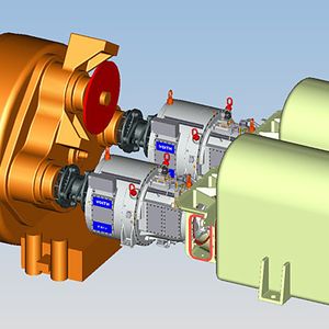 Das Antriebskonzept der BARD-Turbine 6.5 mit dem WinDrive von Voith Turbo. Bild: Voith Turbo