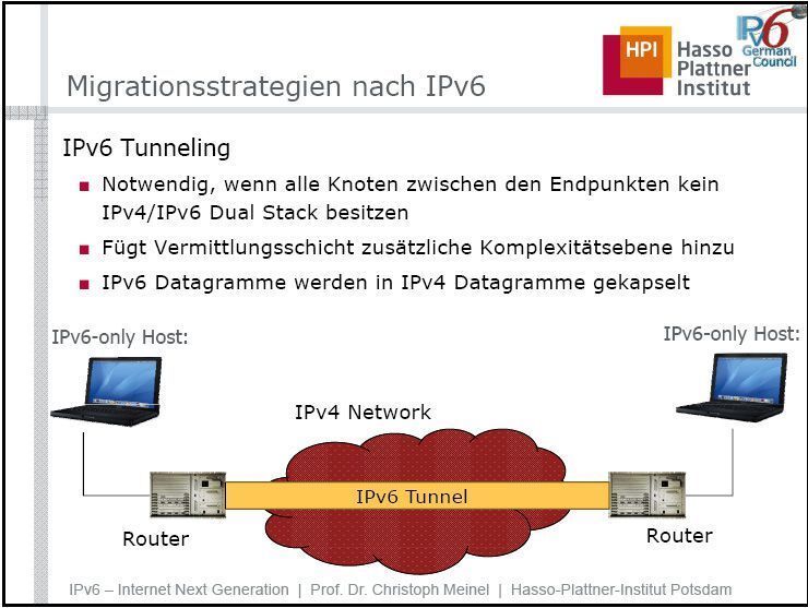 Abbildung 2: Die zweitbeste Möglichkeit IPv4 und IPv6 zu ermöglichen, Bild: Meinel/HPI (Archiv: Vogel Business Media)