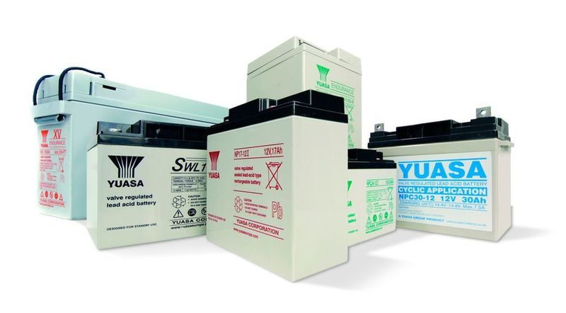 Produktsortiment der Yuasa-Batterien für industrielle Anwendungen. (Bild: Yuasa)