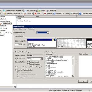 Die Ausgestaltung der Festplatte mit Partitionen geschieht beim Matrix42 Empirum über einen grafischen Dialog. Bild: Bär