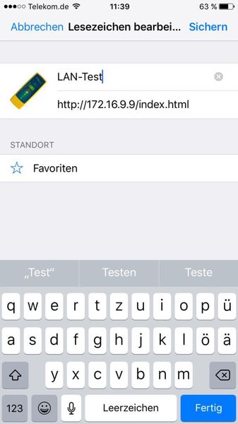 Verbindet man ein Smartphone oder ein Tablet mit dem WLAN des Linksprinters, kann man über die Adresse 172.16.9.9 das Web-Frontend des LinkSprinters aufrufen. (Donner/VIT)