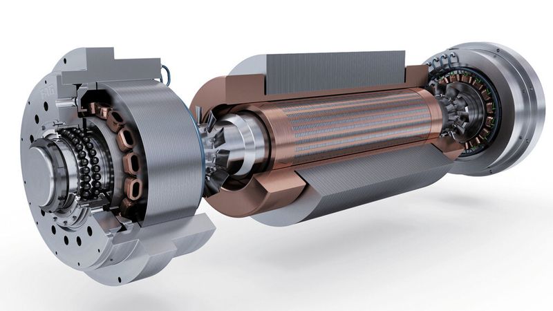Das FAG «Active Magnetic Bearing» ist ein Komplettsystem, bestehend aus Wälz-Fanglager und aktivem Magnetlager. Der Systembaukasten beinhaltet Steuer- und Leistungselektronik von Siemens sowie ein Service-Programm von Schaeffler. (Bild: Schaeffler)