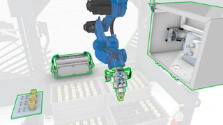 Der »Robo Operator« kann KMU dabei unterstützen, auch in Zeiten des Fachkräftemangels die Produktion weiterzuführen und Auftragsspitzen zu bewältigen. (Bild: Fraunhofer IWU (IP))