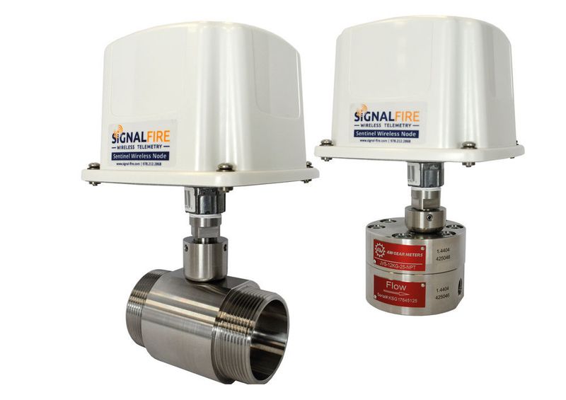 Eliminating the need for expensive cabling, the Wireless Flow Transmitter installs anywhere in minutes with an easy thread-installation.   Units cost less than running 60 feet of conduit. Featuring an intrinsically safe design, units operate in hazardous areas where hostile or volatile materials and liquids exist.  (AW-Lake)