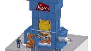 Mit dem Fleximat von Lasco lassen sich durchschnittlich 20 % des Materials in der Vorformung einsparen. (Bild: Lasco Umformtechnik)