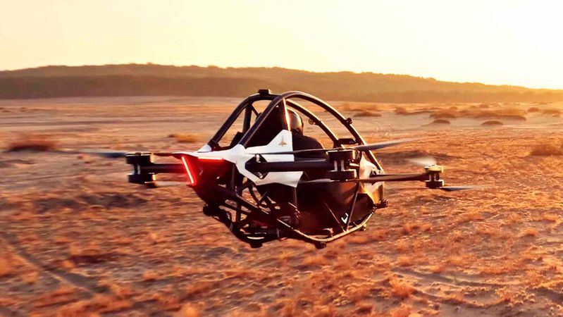 Der Jetson One ist für eine Person von maximal 95 Kilo ausgelegt.(Bild:  Jetson Aero)