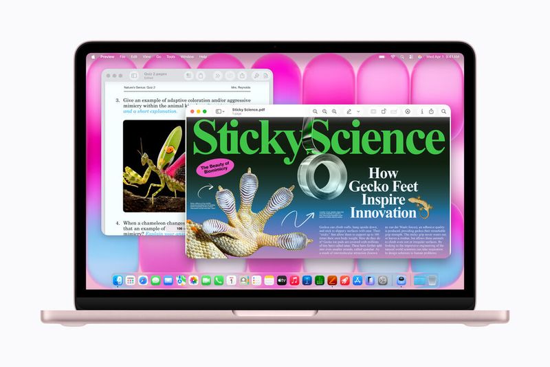 Das 13 Zoll große Liquid-Retina-Display des Macbook Neo löst mit 2.408 x 1.506 Pixeln auf und ist 500 Nits hell. (Bild: Apple)