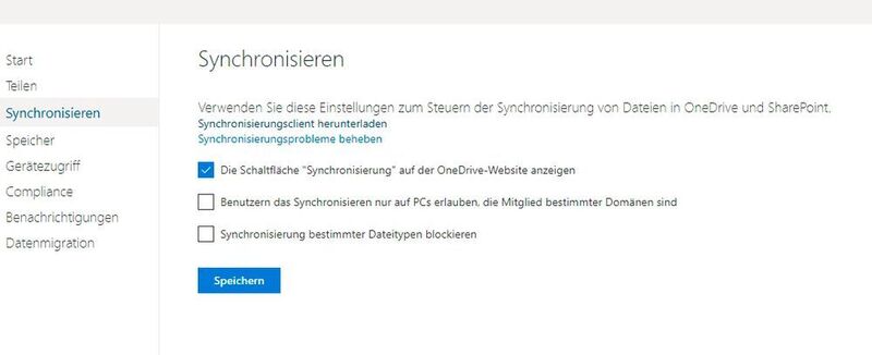Synchronisierungen von Daten zwischen OneDrive for Business. (Joos/Microsoft (Screenshot))