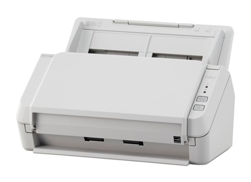 Die kompakten A4-Scanner der zweiten Generation der SP-Serie von Fujitsu passen problemlos auf jeden Schreibtisch. Sie erfassen maximal 20 (SP-1120N), 25  (SP-1125N) oder 30 Seiten pro Minute (SP-1130N). (PFU)