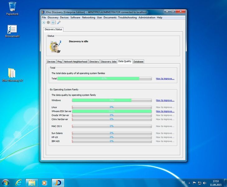 Abbildung 3: JDisc Discovery beschränkt sich nicht nur auf Windows oder VMware ESX. Die Software inventarisiert auch Oracle, Citrix, OS X, Solaris, HP-UX und IBM AIX Systeme. (Schlede/Bär)
