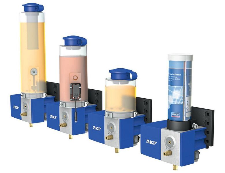 Die aktualisierte Kompaktpumpe ECP von SKF ist nun auch mit nachfüllbaren Kunststoffbehältern verfügbar. (SKF)