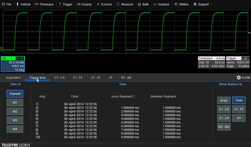 Der Sequenz-Modus (Teledyne LeCroy)