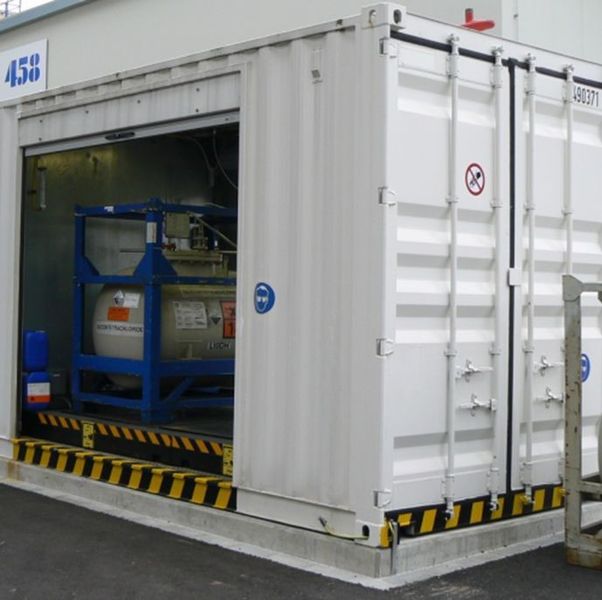 Für eine komplette chemische Produktionsanlage reicht ein einziger Container. (Bild: Evonik)