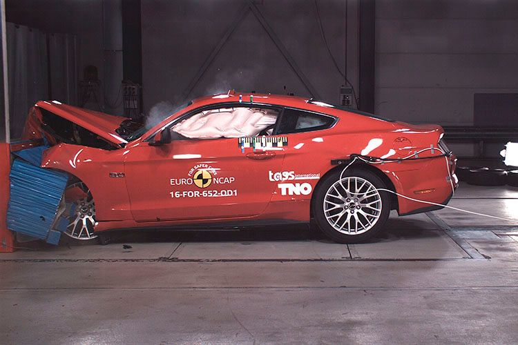 Der Ford Mustang hab beim aktuellen Test am schlechtesten abgeschnitten. Er wurde mit drei von fünf Sternen bewertet. (NCAP)
