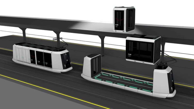 Das neue modulare Konzept soll den Verkehr auf Schiene und Straße näher zusammenbringen.(Bild:  Pods4Rail project group, ©moodley)