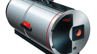 Heizkessel mit einem Leistungsspektrum von 80 bis 20000 kW hat Viessmann im Programm. Der Großheizkessel Vitomax deckt den Leistungsbereich von 2,3 bis 6 MW ab. Bild: Viessmann (Archiv: Vogel Business Media)