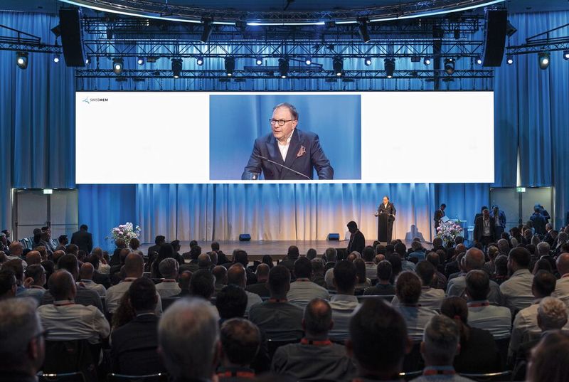 Martin Hirzel, président de Swissmem, lors de son discours à la 18e journée de l'industrie. (Source : Swissmem)