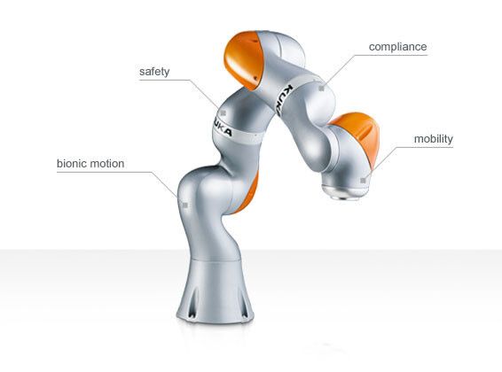 Der KUKA LBR iiwa ist der erste Roboter mit sicherer Momentensensorik in jeder Achse und für taktile Lösungen und einfache Greifersysteme geeignet. (Bildquelle: KUKA)