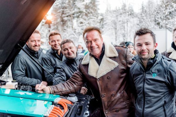 Arnold Schwarzenegger fährt jetzt eine einen voll geländetauglichen Elektro-G-Klasse-Mercedes mit 360 kW (Kreisel Electric, Martin Pröll)