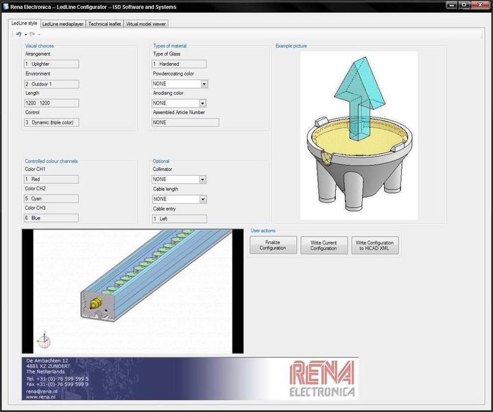 Eine firmenspezifische Oberfläche  ... erlaubt die Produktkonfiguration mit HELiCON unabhängig von Kenntnissen im Umgang mit dem CAD-System.  Bild: RENA/ISD (Archiv: Vogel Business Media)
