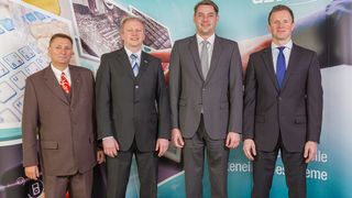 v.l. Tobias Möckel, Unternehmer und Tastatur-Pionier, hat die von ihm gegründete GETT-Unternehmensgruppe per Management Buyout an Tino Pietzsch, Steve Möckel und Pierre Beer veräußert. (GETT)