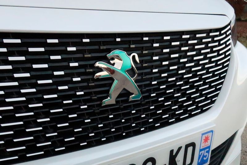 ... schimmert der Löwe auf dem Kühlergrill des Elektro-SUVs je nach Blickwinkel in Blau oder Grün. (Simon/»kfz-betrieb«)