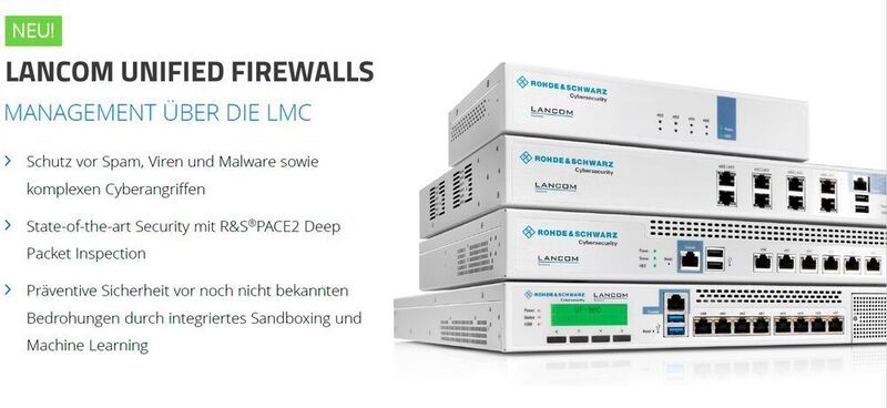 Die Unified Firewalls von Lancom können nun auch über die LMC administriert werden. (Lancom)