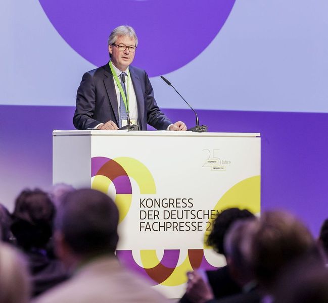 Stefan Rühling, heute Sprecher der Deutschen Fachpresse, erinnert daran, dass er im Jahr seines Eintritts in die Deutsche Fachpresse 2003 hart für die Einführung der Fachpresse-Awards kämpfen musste. „Intern wurden sie lange Zeit einfach nur die ,Rühling-Awards‘ genannt.“ (Wüstenhagen / Deutsche Fachpresse)