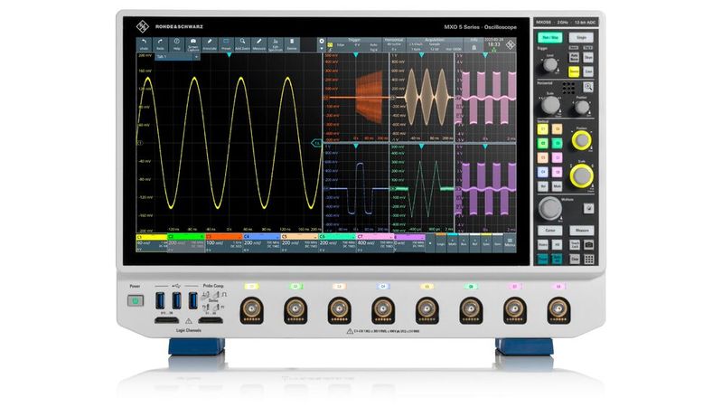 Die MXO-Oszilloskope von Rohde & Schwarz sind in die ATS-8000-Plattform integriert.(Bild:  Rohde & Schwarz)