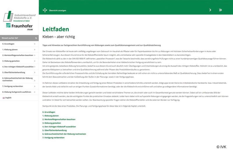 Praxistipps zum fachgerechten Kleben (IVK)