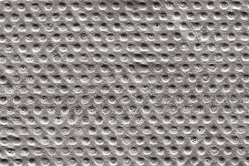 The membrane surface contains indentations with a diameter of 10 micrometres.  (Robotti F et al. Biomaterials 2019)