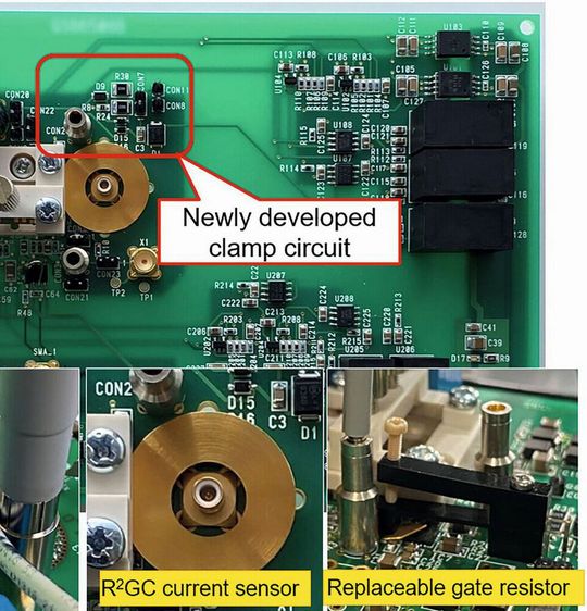 Bild 1: Damit der Test von GaN-Leistungstrasistoren gelingt, haben die Entwickler von Keysight das GaN-Testboard mit einer reproduzierbaren und zuverlässigen R2GC-Technik angepasst. Bild 1: Damit der Test von GaN-Leistungstrasistoren gelingt, haben die Entwickler von Keysight das GaN-Testboard mit einer reproduzierbaren und zuverlässigen R2GC-Technik angepasst.