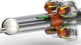 So sehen sie aus, die 30 Zentimeter langen Unterwasserroboter,die im Schwarm unterwegs sein werden. (Grafik: TUHH/Solowjow)