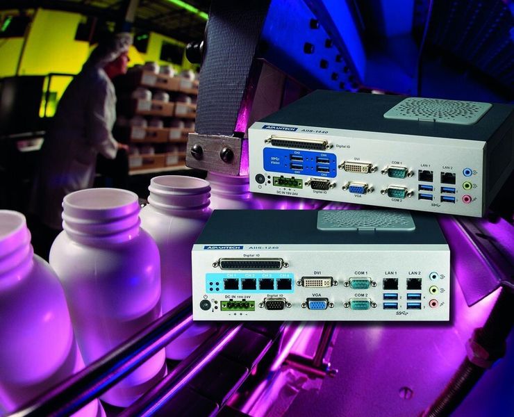 Mit dem AIIS-1240 und AIIS-1440 hat Advantech zwei neue kompakte Controller mit Power-over-Ethernet (PoE)-Funktion oder USB3-Kameracontoller im Programm, die Dank Intel Core i7i5/i3-CPU wahre Rechenkünstler sind. (Bild: Advantech)