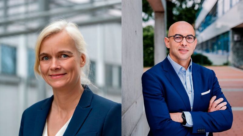 Dr. Carla Kriwet (l.) wird Nachfolgerin von Dr. Hadi Saleh (r.), der als CEO von Ceramtec zurückgetreten ist und sich aus dem Tagesgeschäft zurückgezogen hat. Saleh wird zukünftig eine Position im Aufsichtsrat übernehmen. Ein Übergangsplan sieht vor, dass Kriwet spätestens Ende 2025 die Position als CEO und President Medical übernehmen kann. (Bild: Ceramtec)