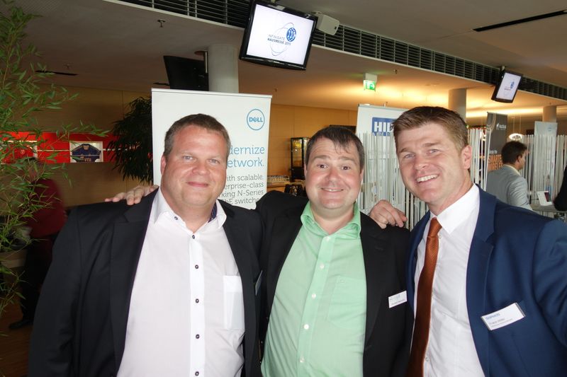(l.) Carsten Grote, Infinigate mit Michael Wasinski, Dell und Frank Höfer, Sophos (IT-BUSINESS)