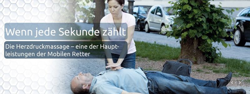 Speziell geschulte Ersthelfer können oft schneller am Notfall-Ort sein als der Rettungsdienst. (Bild: Mobile Retter e.V.)