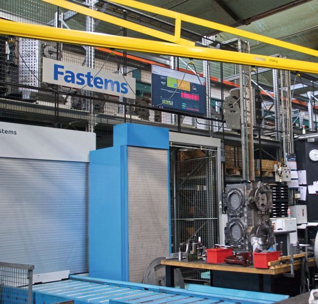 Das «MLS-MD» von Fastems ist seit 2005 in Betrieb und bietet auf einer Länge von 35 Metern Platz für 72 Maschinenpaletten und 80 Materialpaletten. (Bild: Fastems Systems)