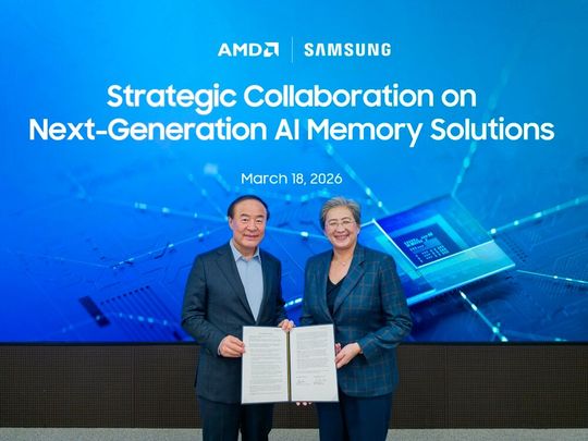 Die  Ankündigung der AMD-Samsung-Kooperation ist während des Besuchs von AMD-CEO Dr. Lisa Su in Korea erfolgt, wo diese sich mit der Samsung-Führungsebene zur Unterzeichnungszeremonie auf dem Halbleitercampus von Samsung in Pyeongtaek getroffen hat.(Bild:  AMD)