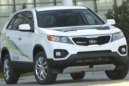 Das Kia-Experiment mit dem Dieselhybrid: Ein umgebauter Sorento. (Archiv: Vogel Business Media)