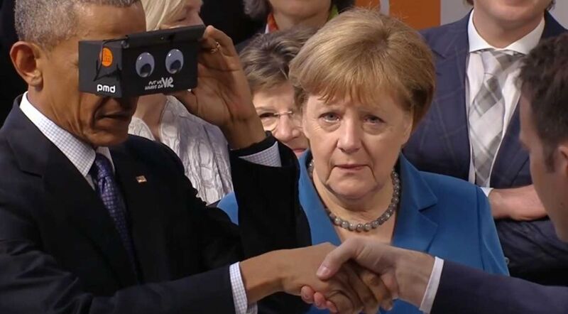 Eröffnungsrundgang - Der amerikanische Präsident Barack Obama hat am 25.04.2016 gemeinsam mit Kanzlerin Angela Merkel die Hannover Messe 2016 eröffnet. (Bild: Hannover Messe)