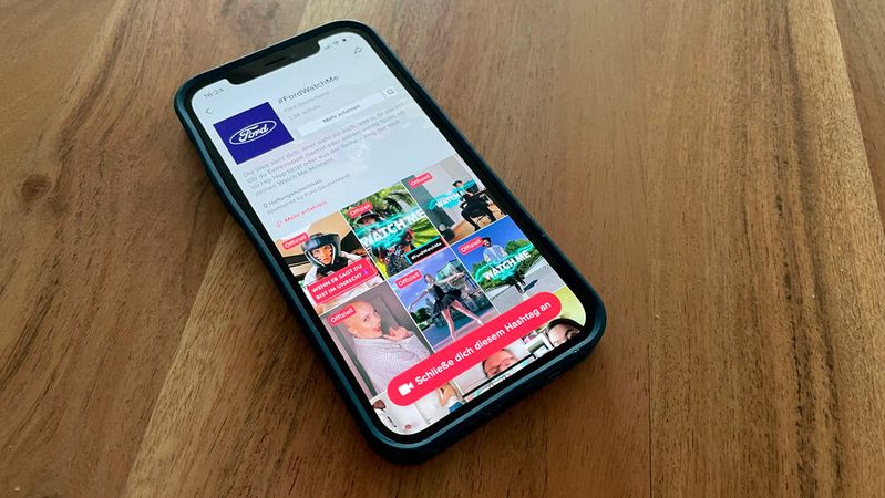 Videos unter dem Hashtag #FordWatchMe haben bei TikTok bislang mehr als 1,3 Milliarden Ansichten erzielt.(Bild:  Seyerlein)