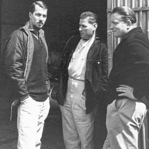 Die Weissach-Initiatoren Helmuth Bott, Herbert Linge und Formel-1-Ass Joakim Bonnier (v. r.).(Bild:  Porsche AG, McKlein Photography)