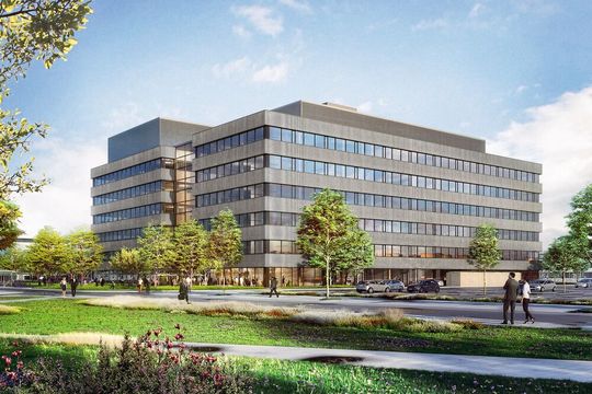 In das 33 Meter hohe Diagnostik-Forschungsgebäude am Roche Standort Penzberg werden 2025 über 800 Forscher einziehen und neue diagnostische Tests zum Nachweis von Infektionen oder auch Herz-Kreislauf-, Alzheimer- und Krebserkrankungen entwickeln. In das 33 Meter hohe Diagnostik-Forschungsgebäude am Roche Standort Penzberg werden 2025 über 800 Forscher einziehen und neue diagnostische Tests zum Nachweis von Infektionen oder auch Herz-Kreislauf-, Alzheimer- und Krebserkrankungen entwickeln.